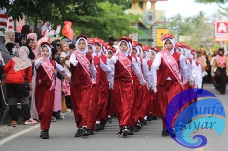 Lomba Gerak Jalan Indah Warnai Peringatan HUT RI ke-77 Tingkat Kabupaten Kepulauan Selayar
