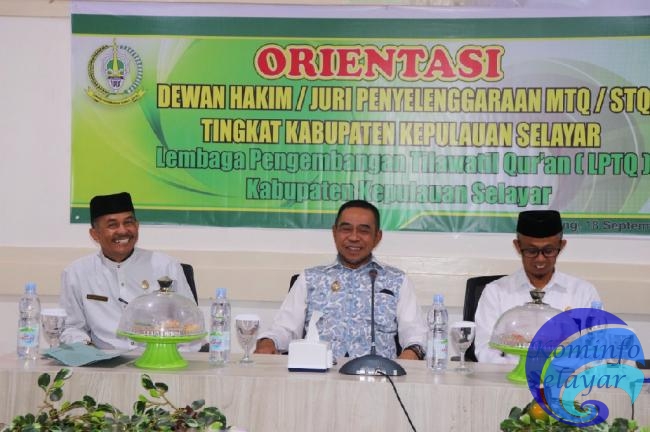 Wakil Bupati Kepulauan Selayar Buka Orientasi Dewan Hakim MTQ/STQ