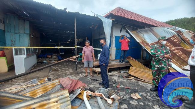 Pasca terbakar, Bupati Basli Ali tinjau Pasar Bonea Benteng