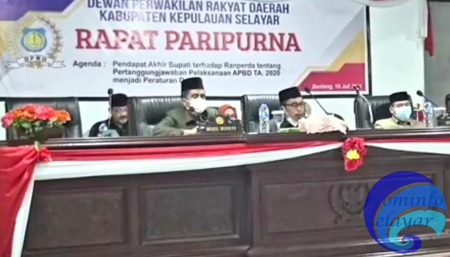 Seluruh Fraksi DPRD Selayar setujui Pertanggungjawaban APBD 2020
