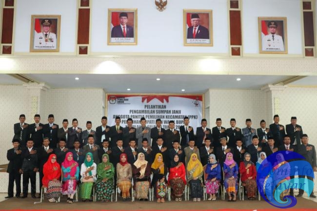 KPU Kepulauan Selayar Kukuhkan 55 Anggota PPK