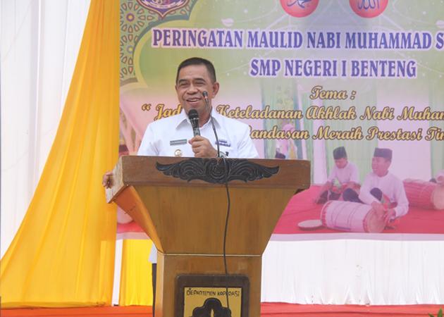 Wabup Selayar Hadiri Maulid di SMPN 1 Benteng