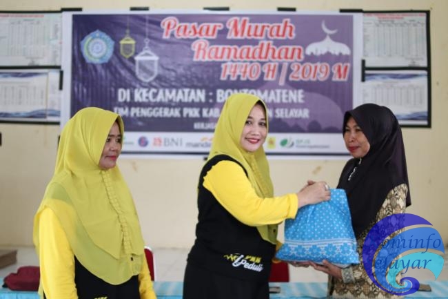 Pasar Murah PKK Peduli Rambah Seluruh Kecamatan Kepulauan dan Daratan Selayar