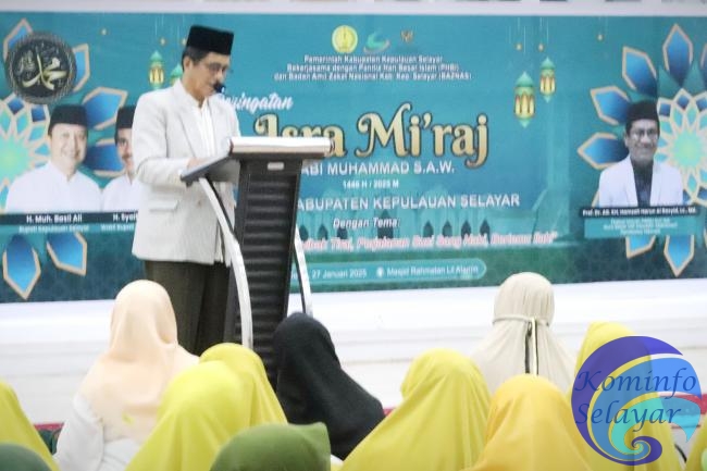 Pemkab kerjasama Baznas Selayar Gelar Peringatan Isra Miraj 1446 Hijriyah