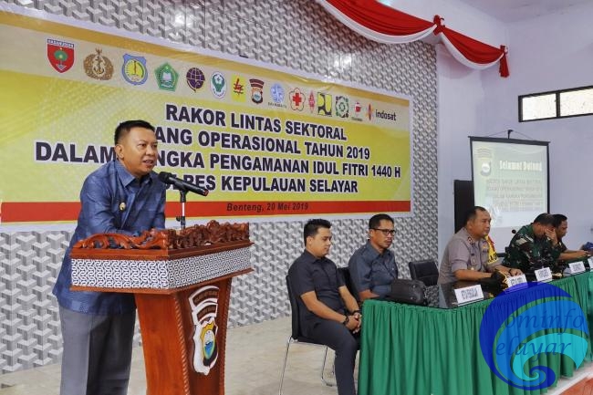 Rakor Lintas Sektoral Pengamanan Idul Fitri 2019, Ini Harapan Bupati Kepulauan Selayar