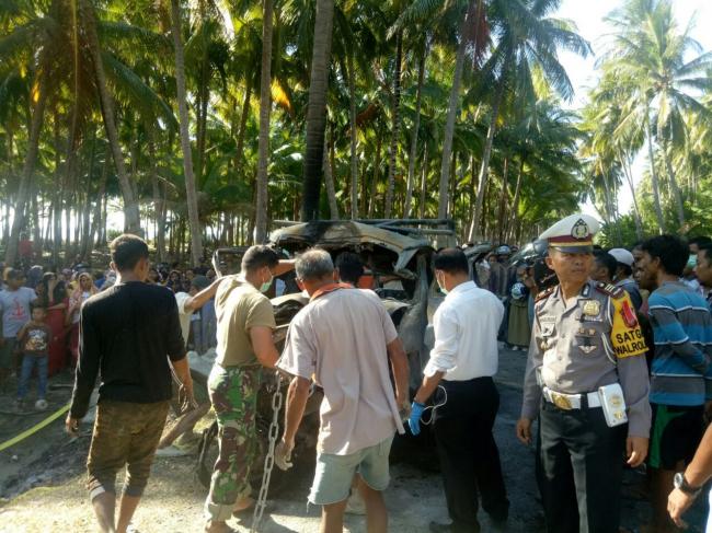 Lakalantas, Kondektur Tewas Terpanggang, Ini Penjelasan Kapolres Selayar