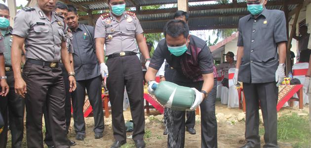 Bupati Kep. Selayar Hadiri pemusnahan Barang Bukti Bahan Peledak Jenis Bom Ikan