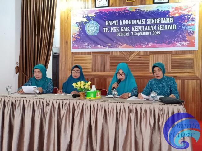 Rakor Sekretaris PKK Kabupaten Kepulauan Selayar, Bahas Program Kerja Tahun 2020