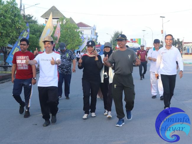 Wabup Kepulauan Selayar buka  dan Lepas Peserta Kegiatan Colour Run 2023