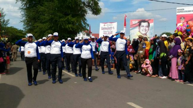 Lomba Gerak Jalan Meriah Antar OPD, Meriahkan HUT ke-72 Republik Indonesia