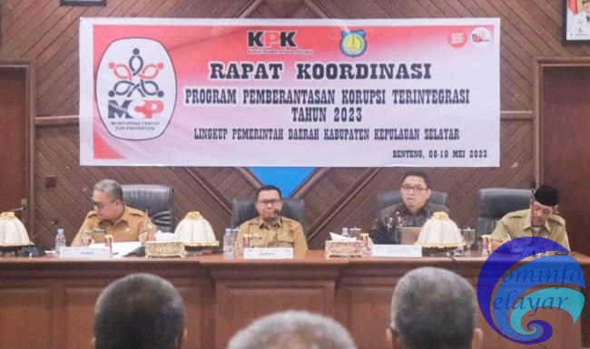 Rakor dengan KPK RI, Bupati Selayar Komitmen Tingkatkan Capaian MCP