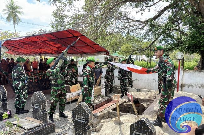 Apel Persada dan Tembakan Salvo Iringi Pemakaman Alm. Ketua LVRI Selayar, Kapten Purn Abdul Fattah