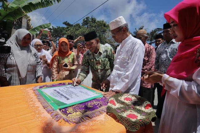 Wabup Kepulauan Selayar Resmikan Pemanfaatan Mushollah Nurul Imanul Fikry Desa Bontomarannu