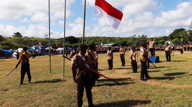 Wabup Kepulauan Selayar Tutup Giat Perkemahan HUT Pramuka ke-57