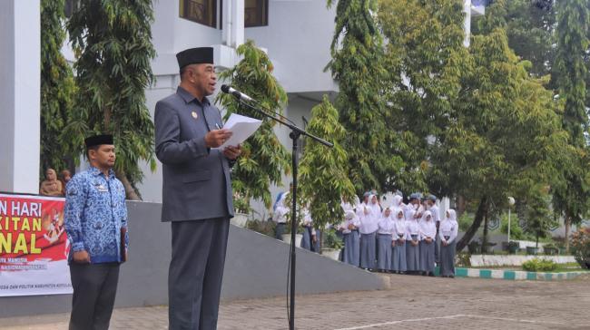 Harkitnas 2018, Wabup Kepulauan Selayar Bacakan Sambutan Seragam Menkominfo