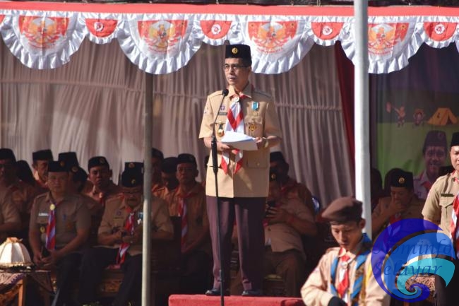Wabup Kepulauan Selayar Pimpin Apel Hari Pramuka ke-62 Di Desa Kohala Kecamatan Buki