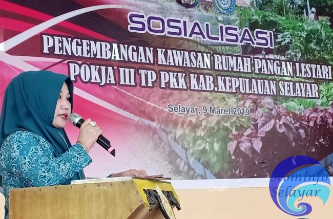 Ketua TP PKK Selayar Buka Sosialisasi Pengembangan Kawasan Rumah Pangan Lestari