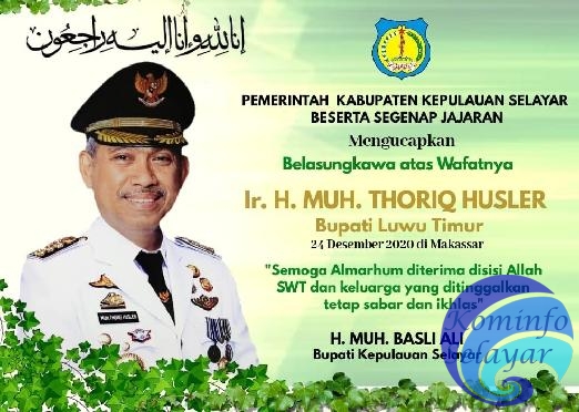 Bupati Lutim Thoriq Husler Tutup Usia, Basli Ali Sampaikan Duka yang Mendalam