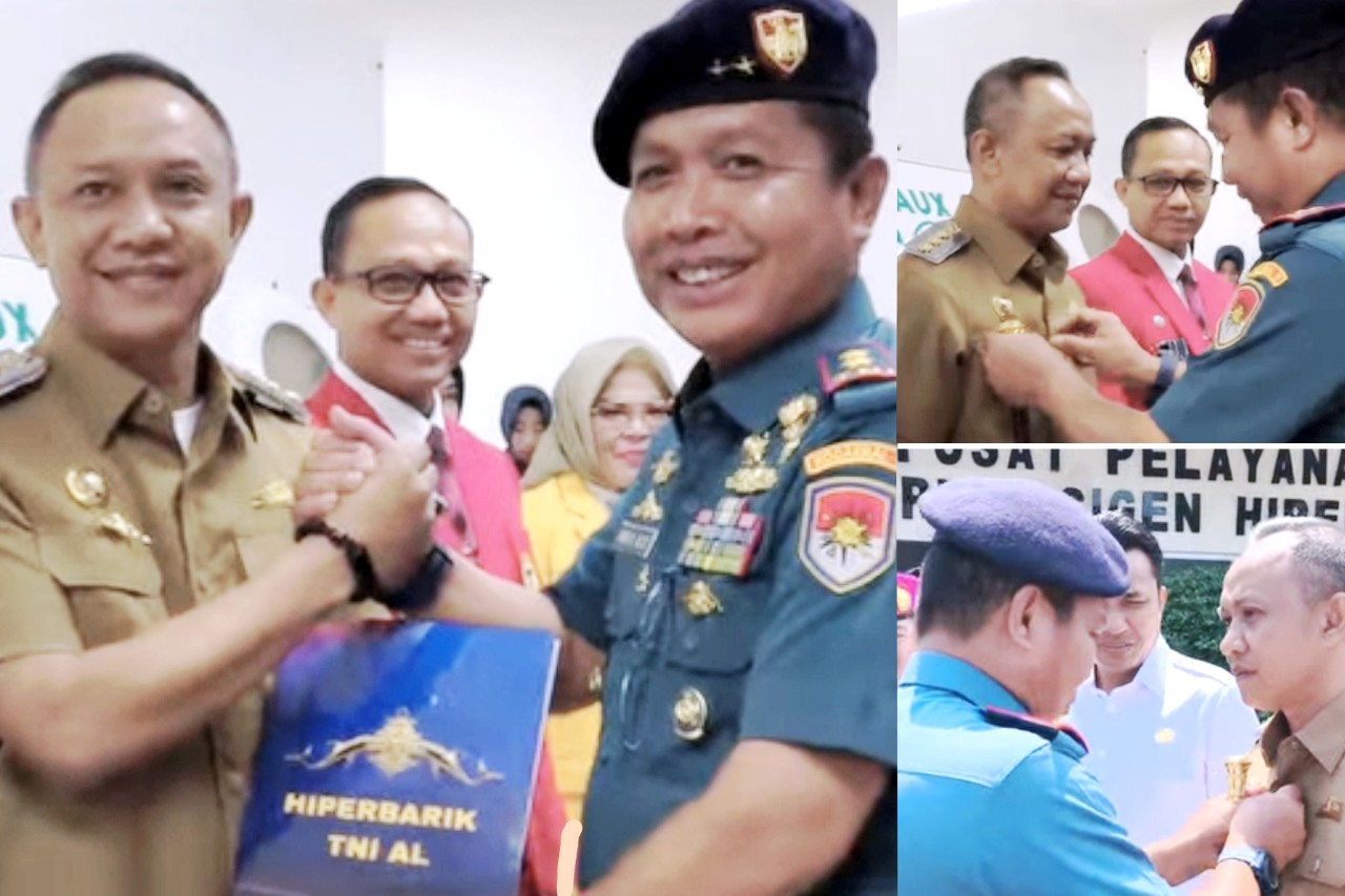 Bupati Selayar Natsir Ali Terima Brevet Kehormatan Hiperbarik TNI AL