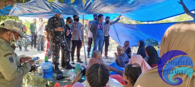 Hari kedua pasca gempa Bupati Basli Ali kembali turun kelokasi pengungsian di Pulau Bonerate Pasimarannu.