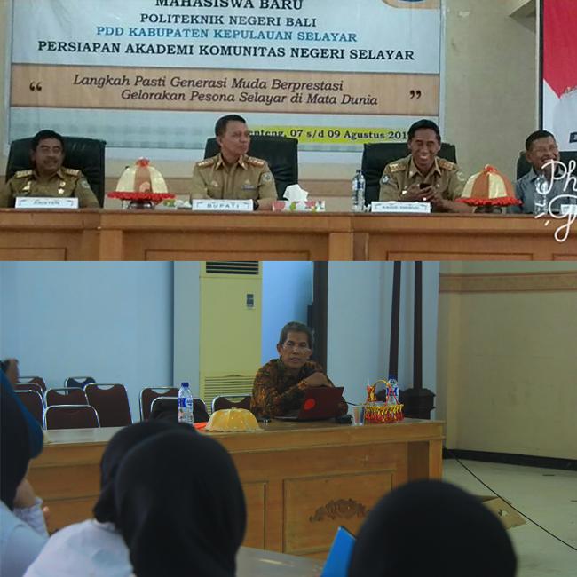 Sekda Buka Orientasi Maba Politeknik Negeri Bali, Dr. H. Tamrin Aziz, M.Si Hadir Sebagai Pemateri